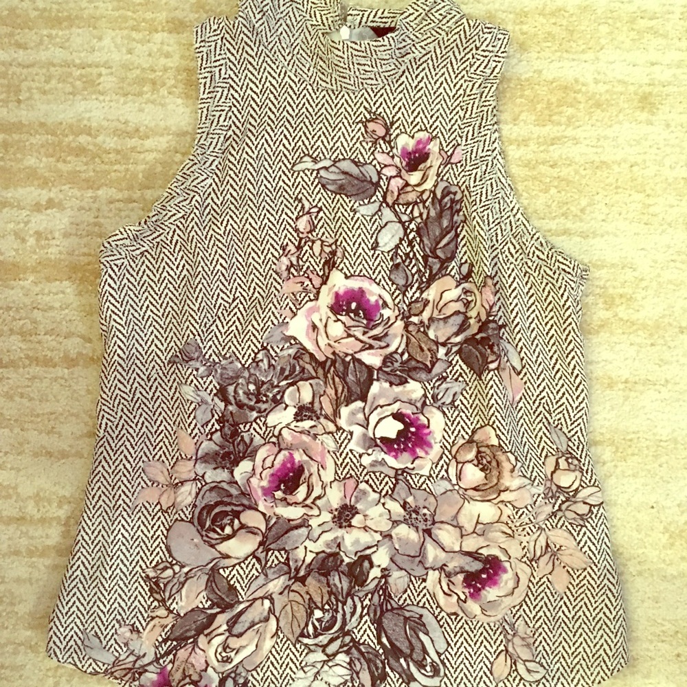 WHBM Flower Blouse